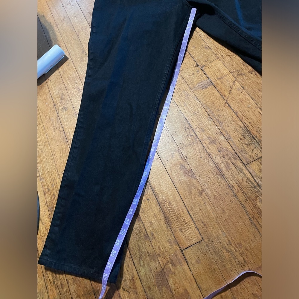 NWT Abercrombie and Fitch the 90s straight ultra high rise black jeans size 22L - Picture 7 of 7